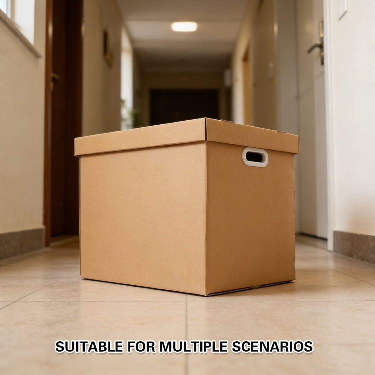 5pcs 80L Kraft Paper Storage Box with Lid