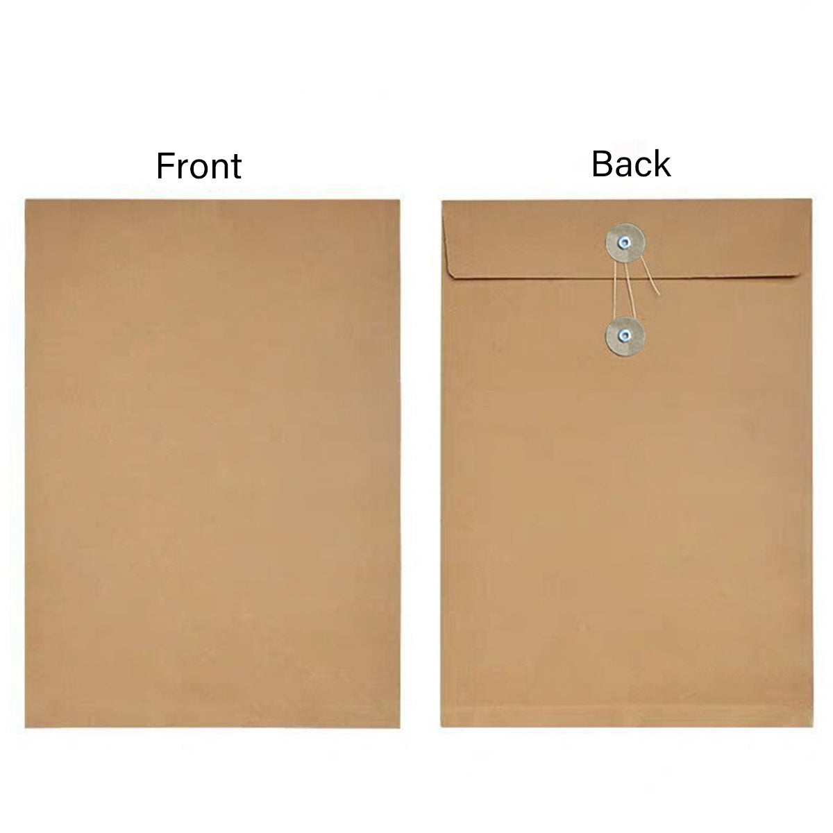 100 Pcs Kraft Paper File Bags with String-Tie Closure