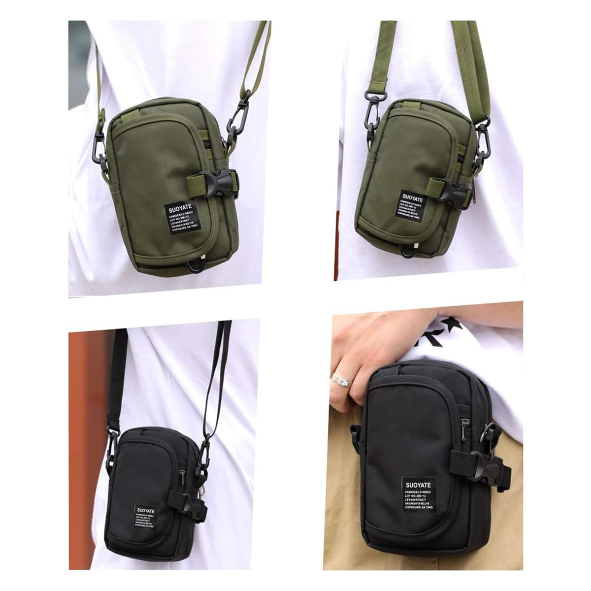 Water-Resistant Crossbody Bag with Multiple Styles