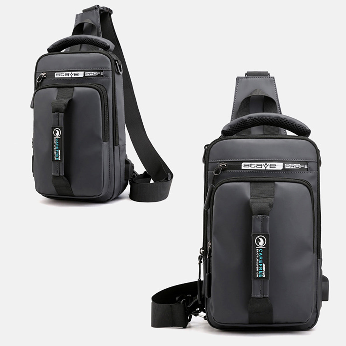 Multi-Function Shoulder Bag with USB Charging Port