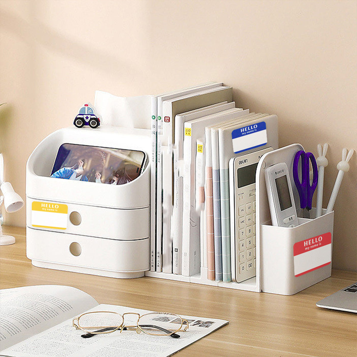 300 Pcs Cartoon Name Labels Hello My Name Is Stickers