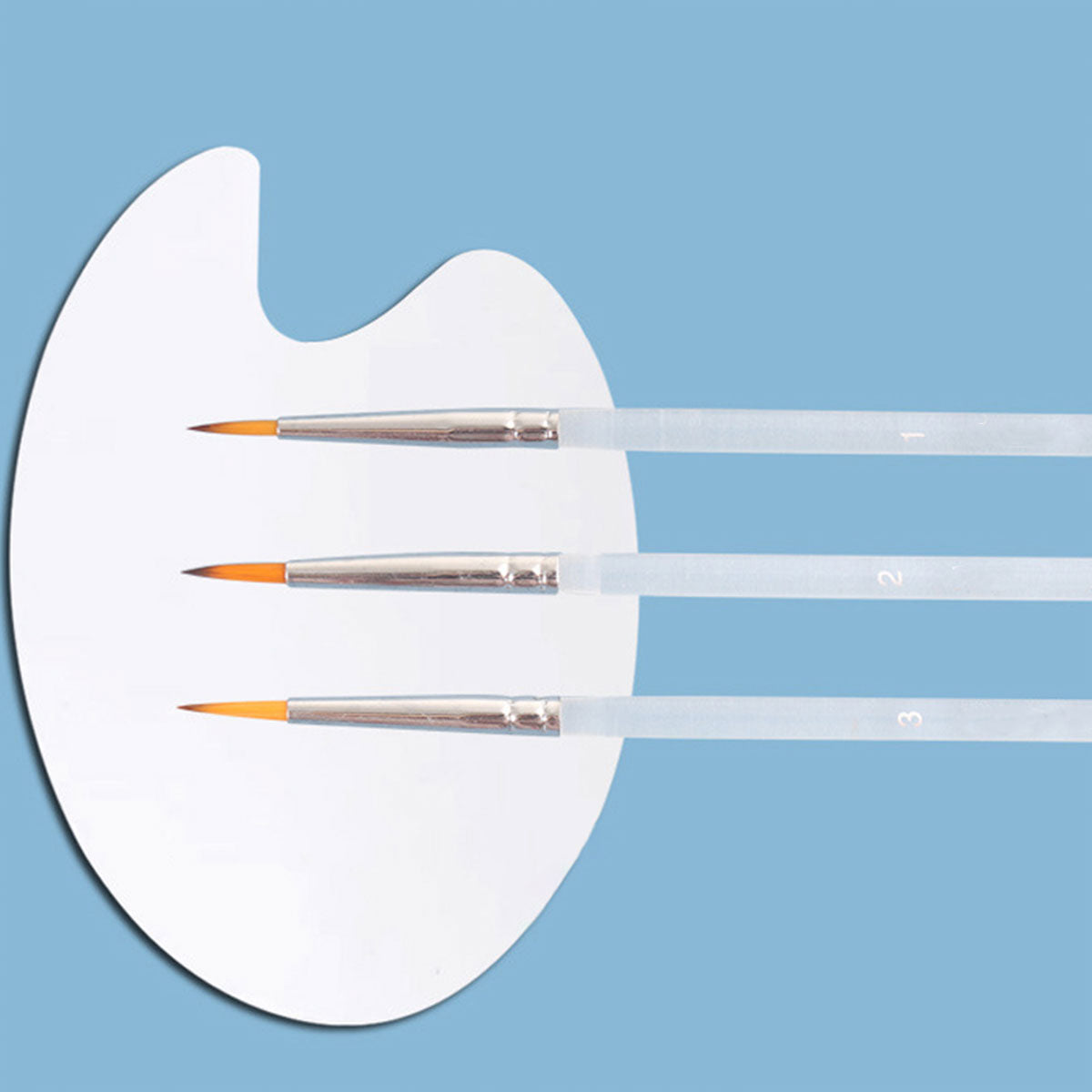 6 Pcs Detail Paint Brushes with Nylon Hair and Acrylic Rod