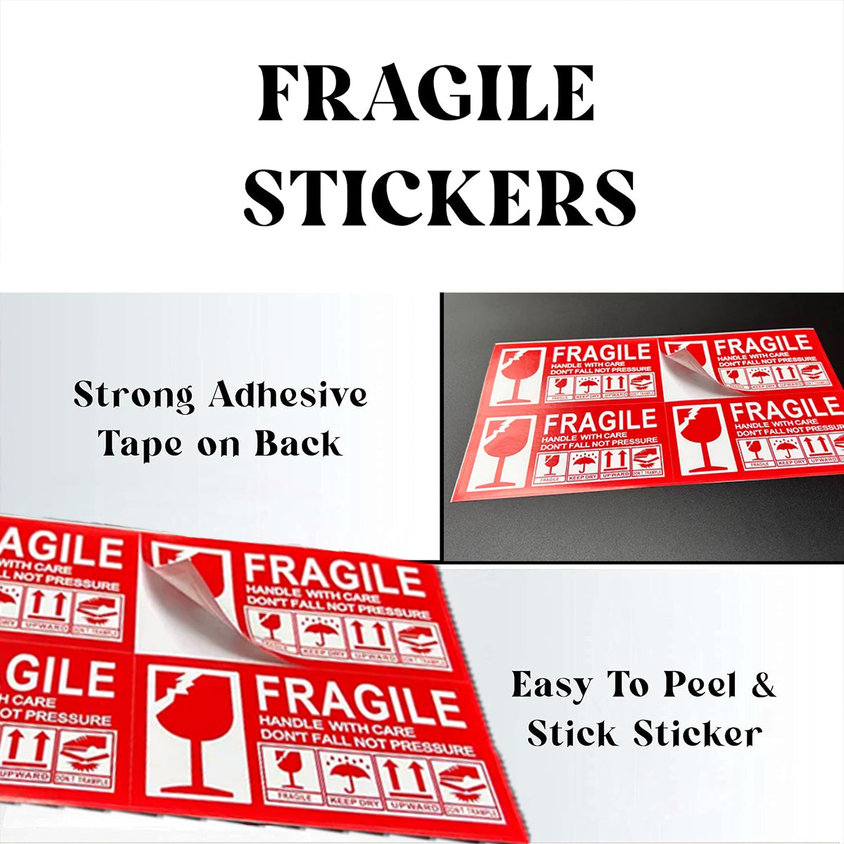 Fragile Warning Stickers Self Adhesive for Parcels