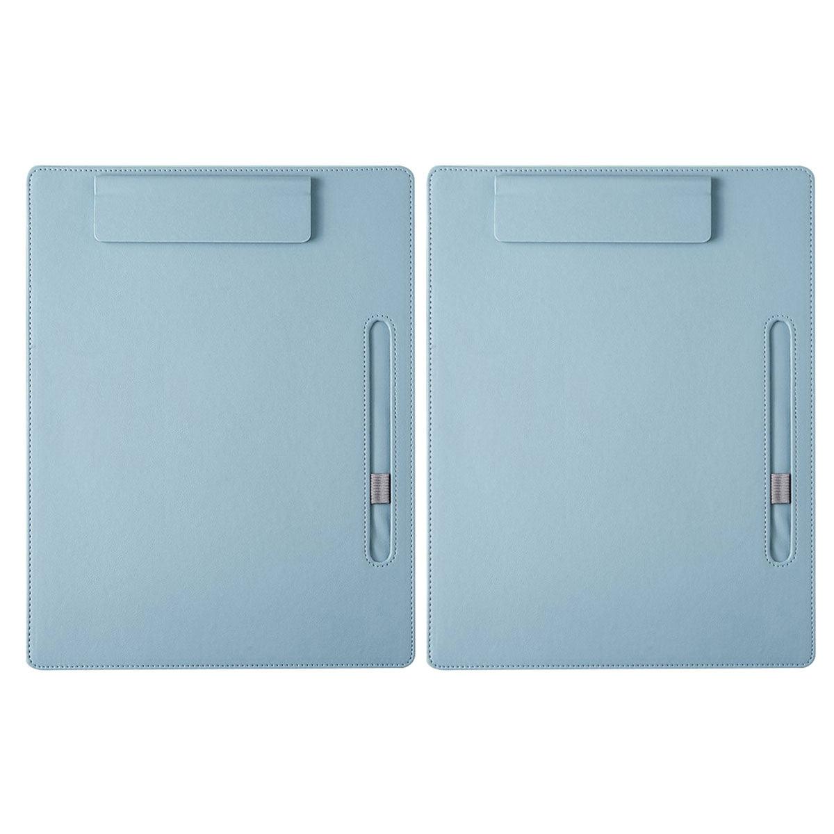 2 Pcs Conference File Holder Leather Board Clips