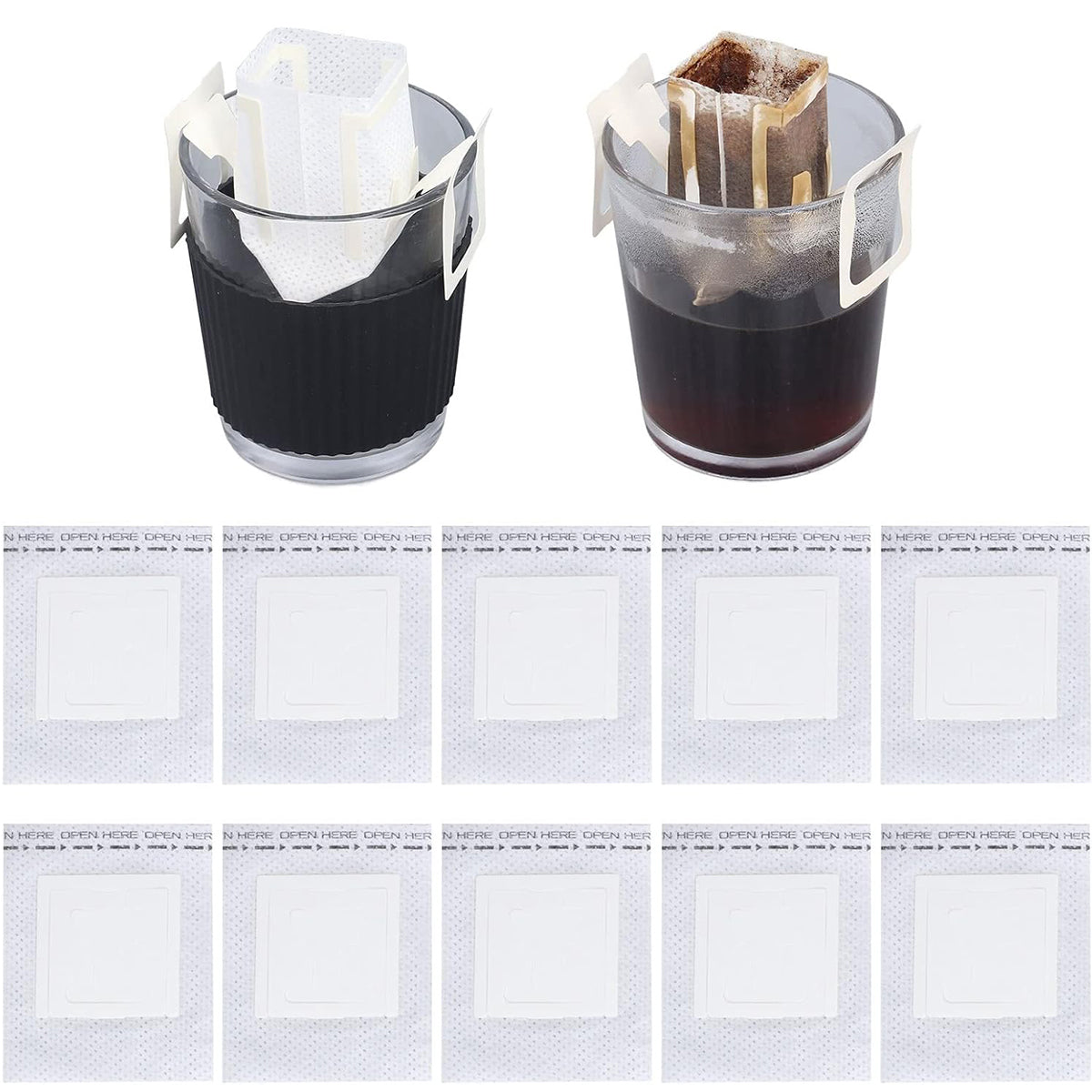 100pcs Hanging Ear Coffee Filter Drip Bags