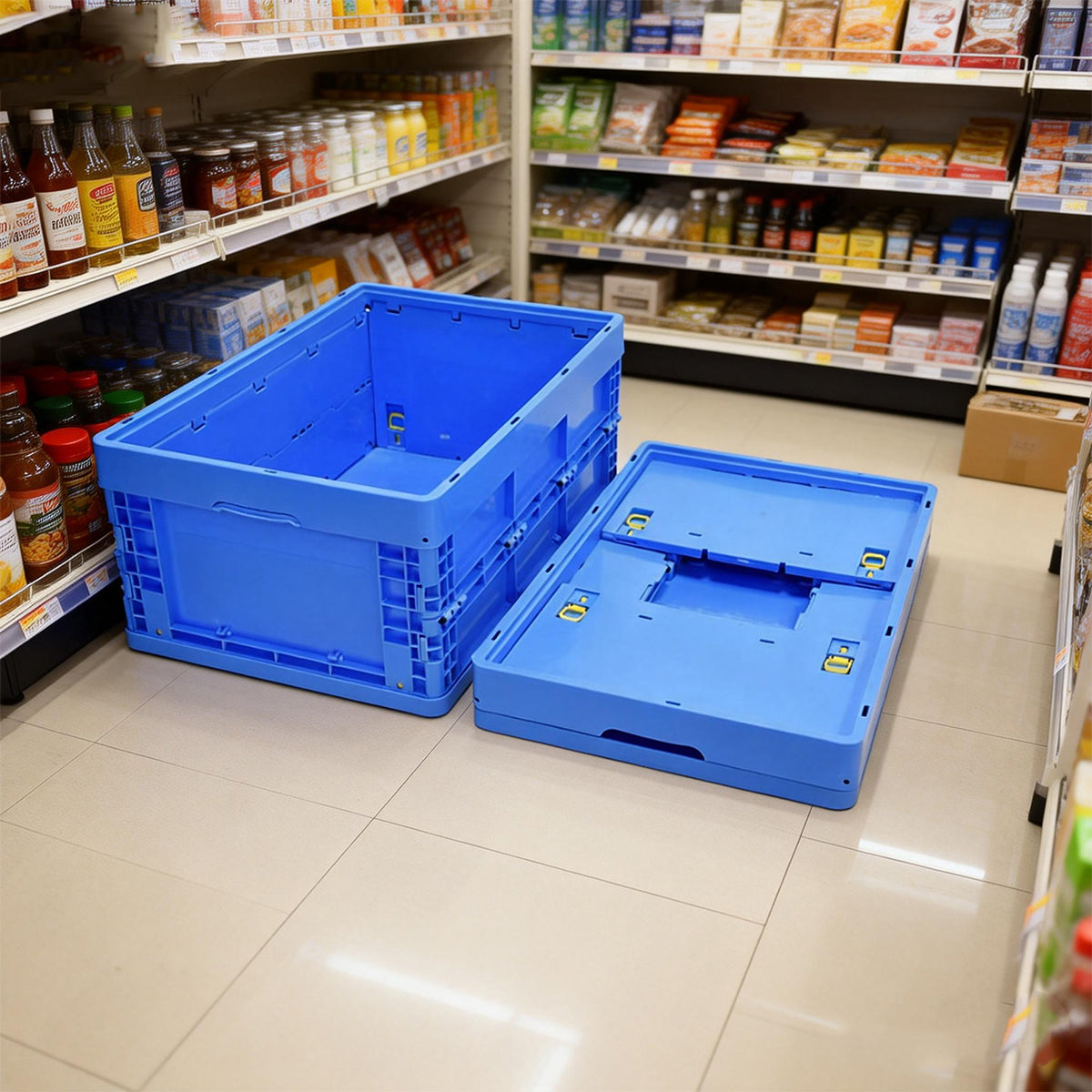 Foldable Plastic Storage Box for Workshop