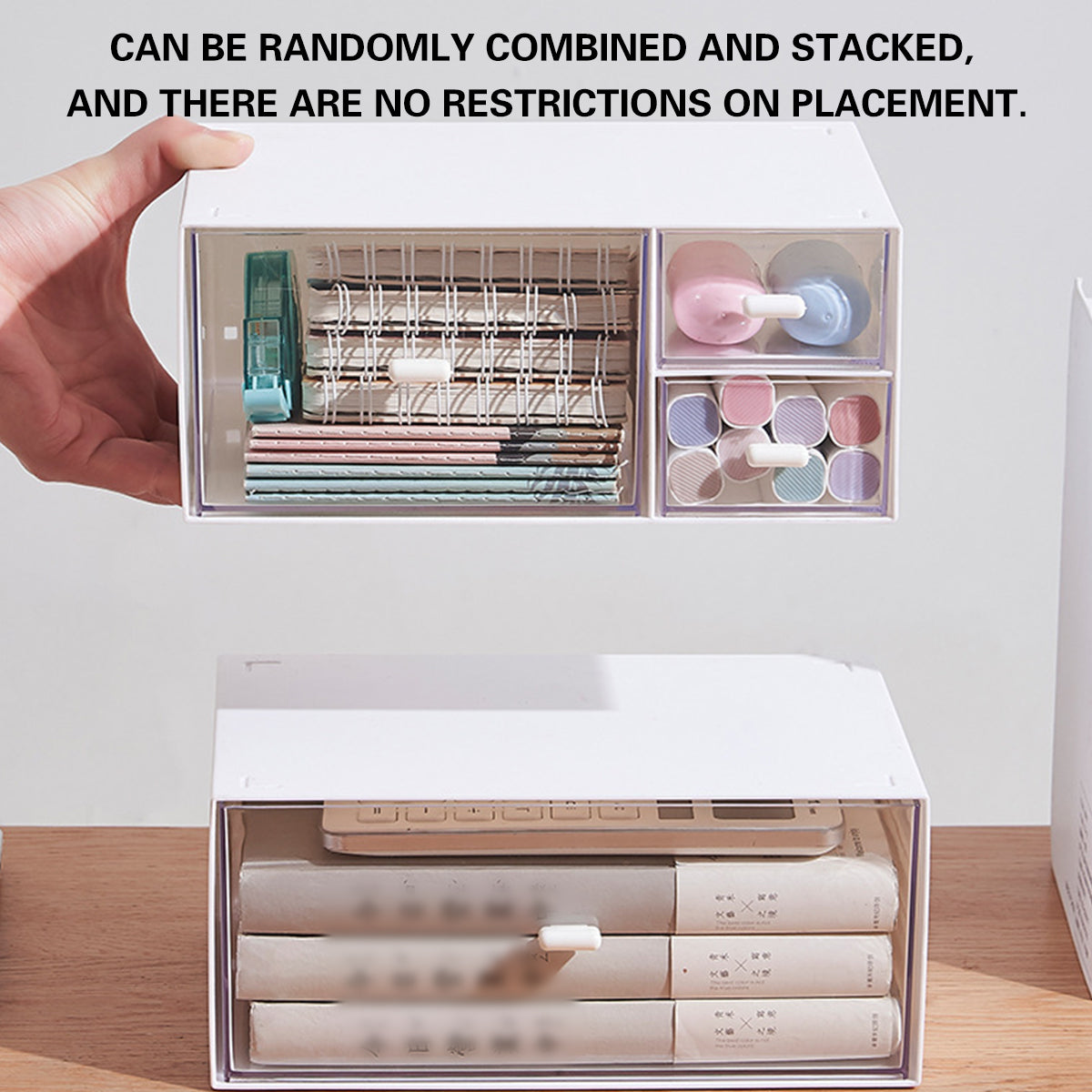 Clear Drawer Storage Box Desktop Organizer