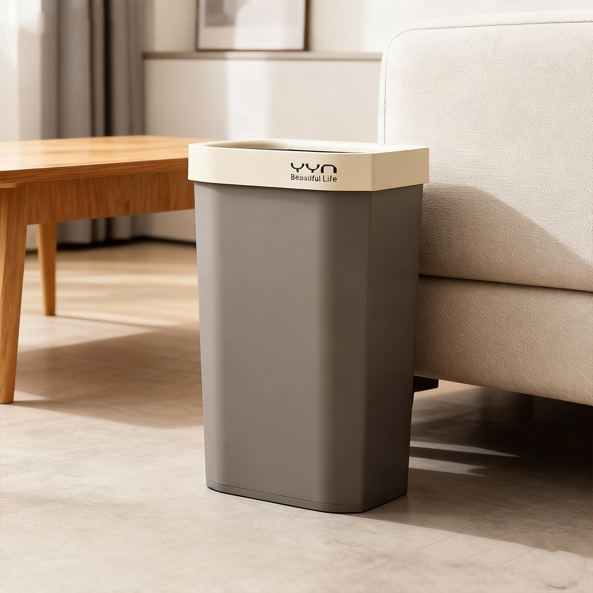 40L Slim Open-Top Waste Bin for Kitchen