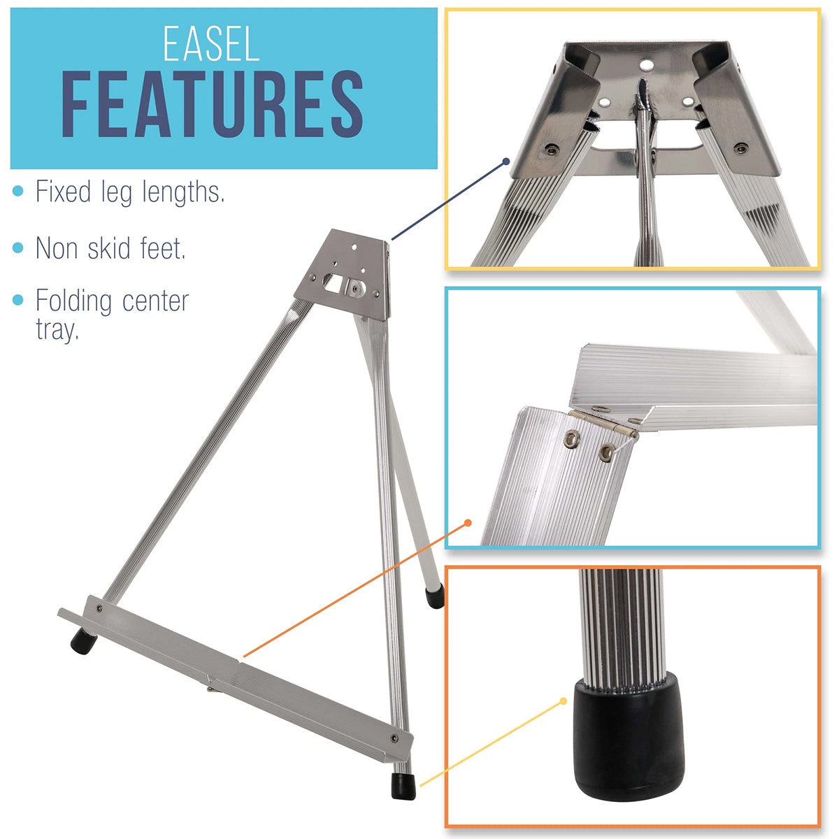 Foldable Aluminum Tabletop Easel Sketch Display Stand