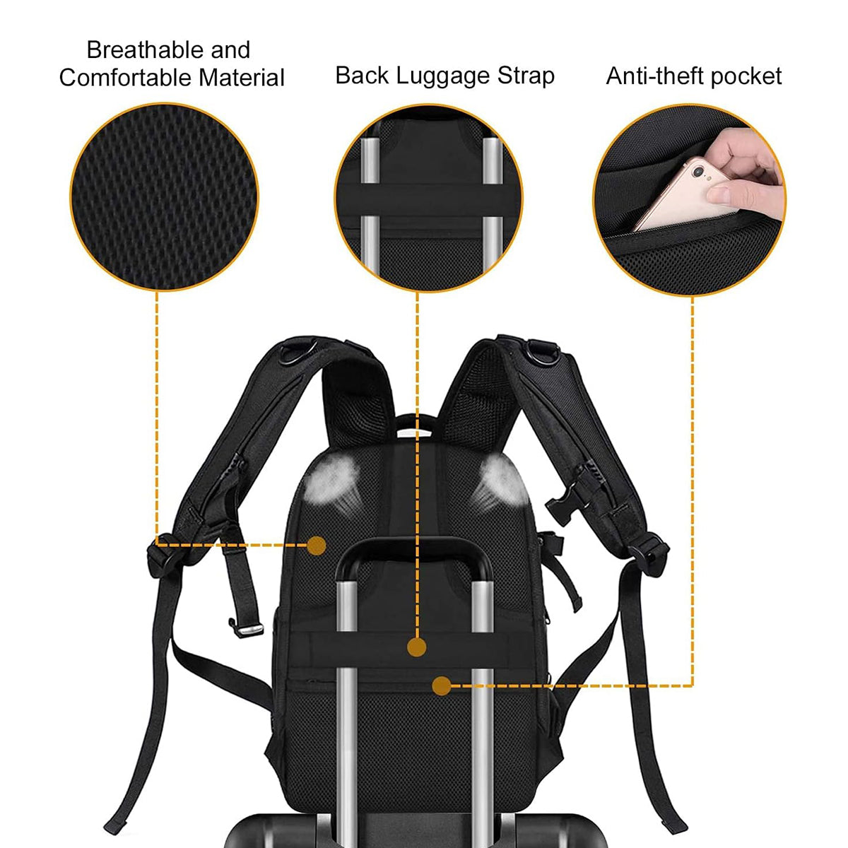 Outdoor Camera Backpack Waterproof Shell Dividers