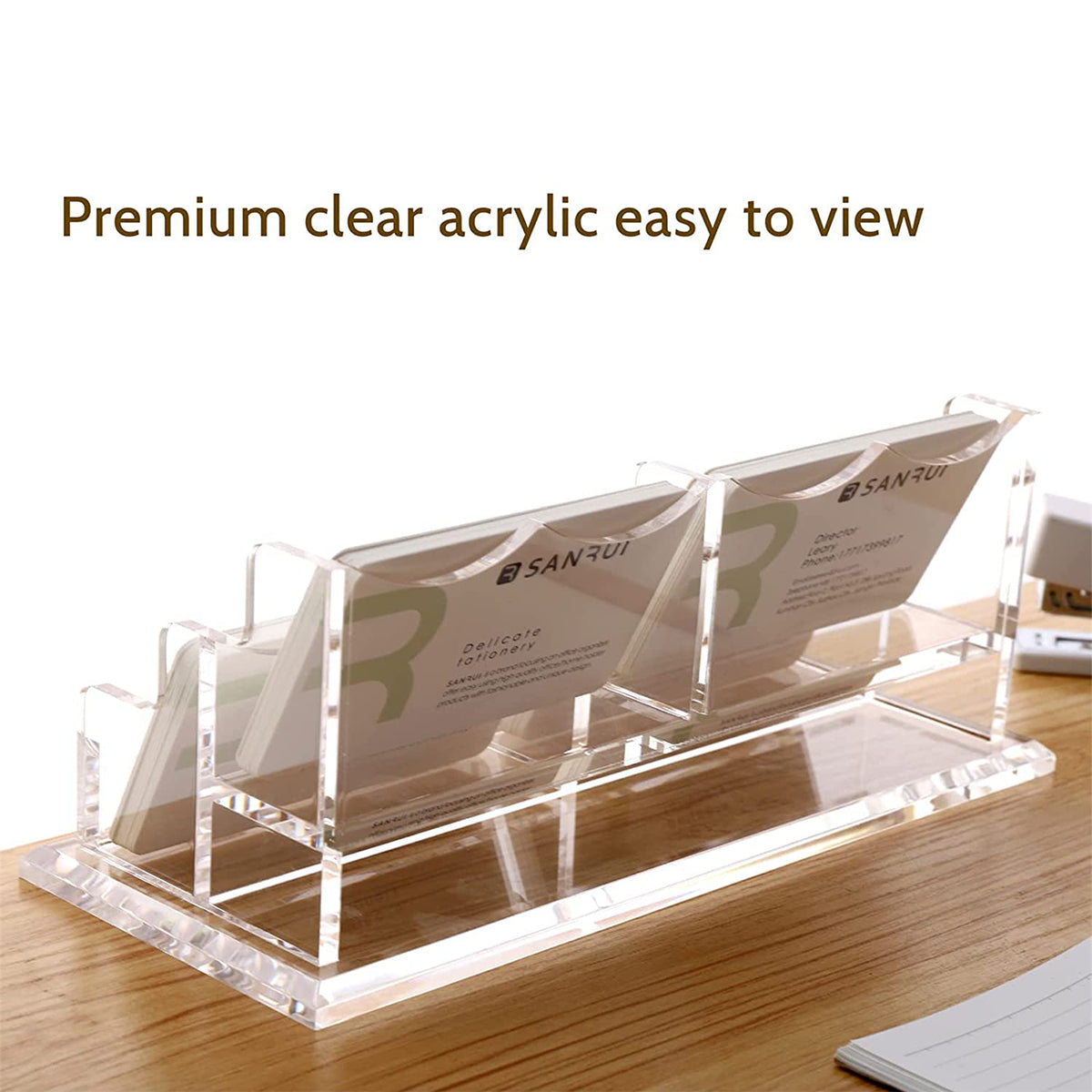 Acrylic Business Card Holder Desk Name Card Display Stand