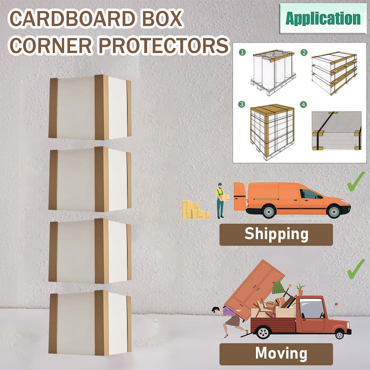 L-Shaped Paper Corner Protectors 100pcs Shipping