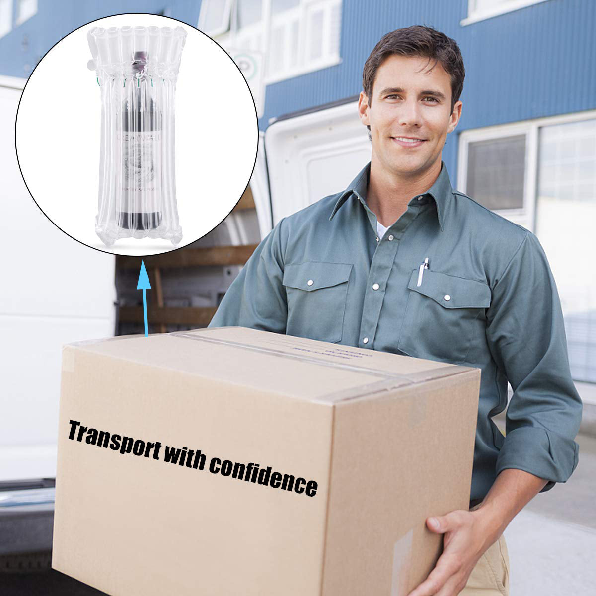 100pcs Air Column Bags for Shipping Void Fill