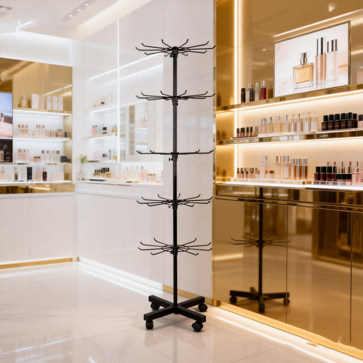 Rotating Jewellery Display Stand with Wheels