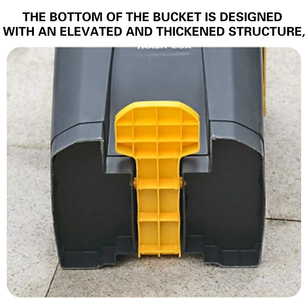 100L Pedal Trash Can with Lid and Elevated Base