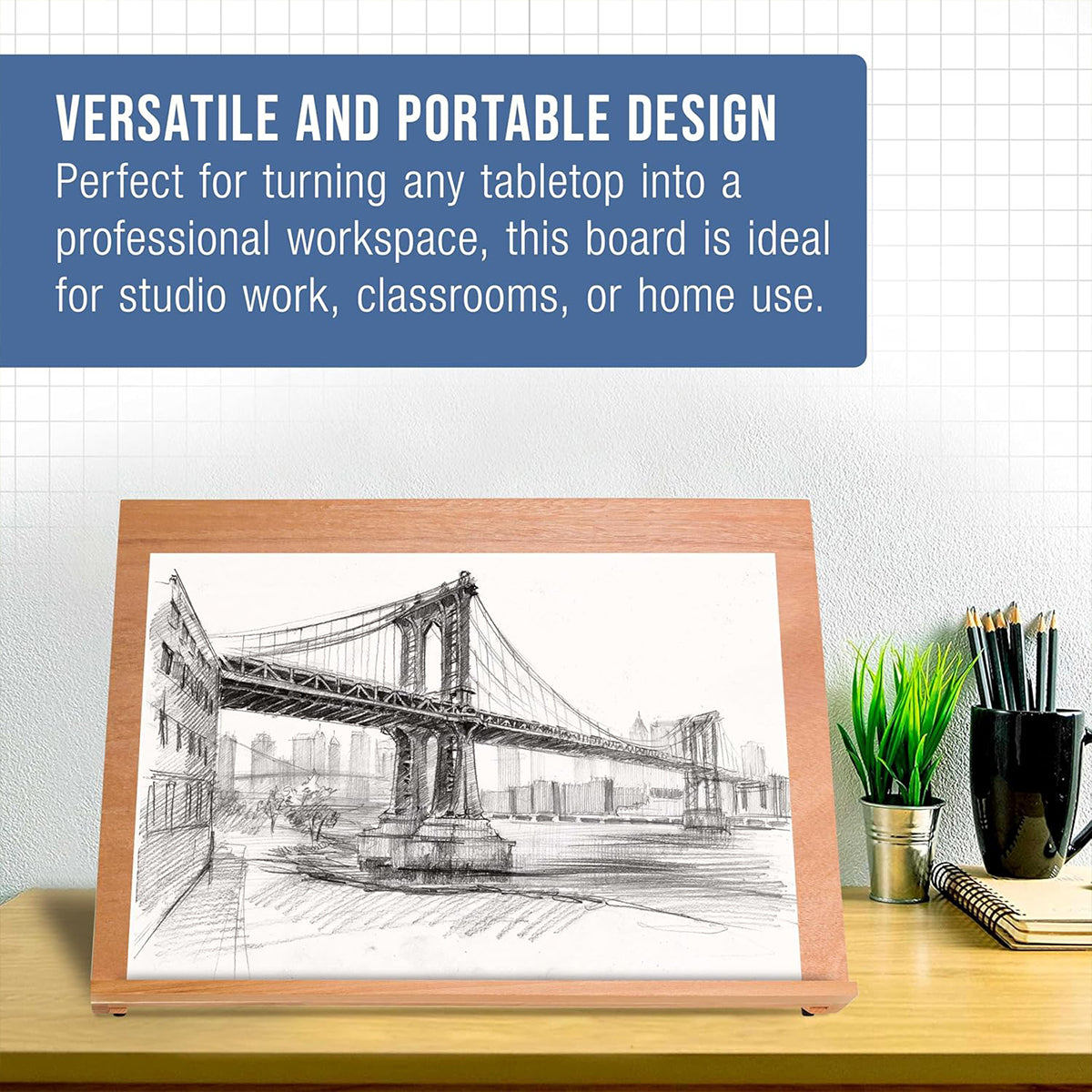 Tabletop Solid Wood Easel Adjustable Wooden Display Stand