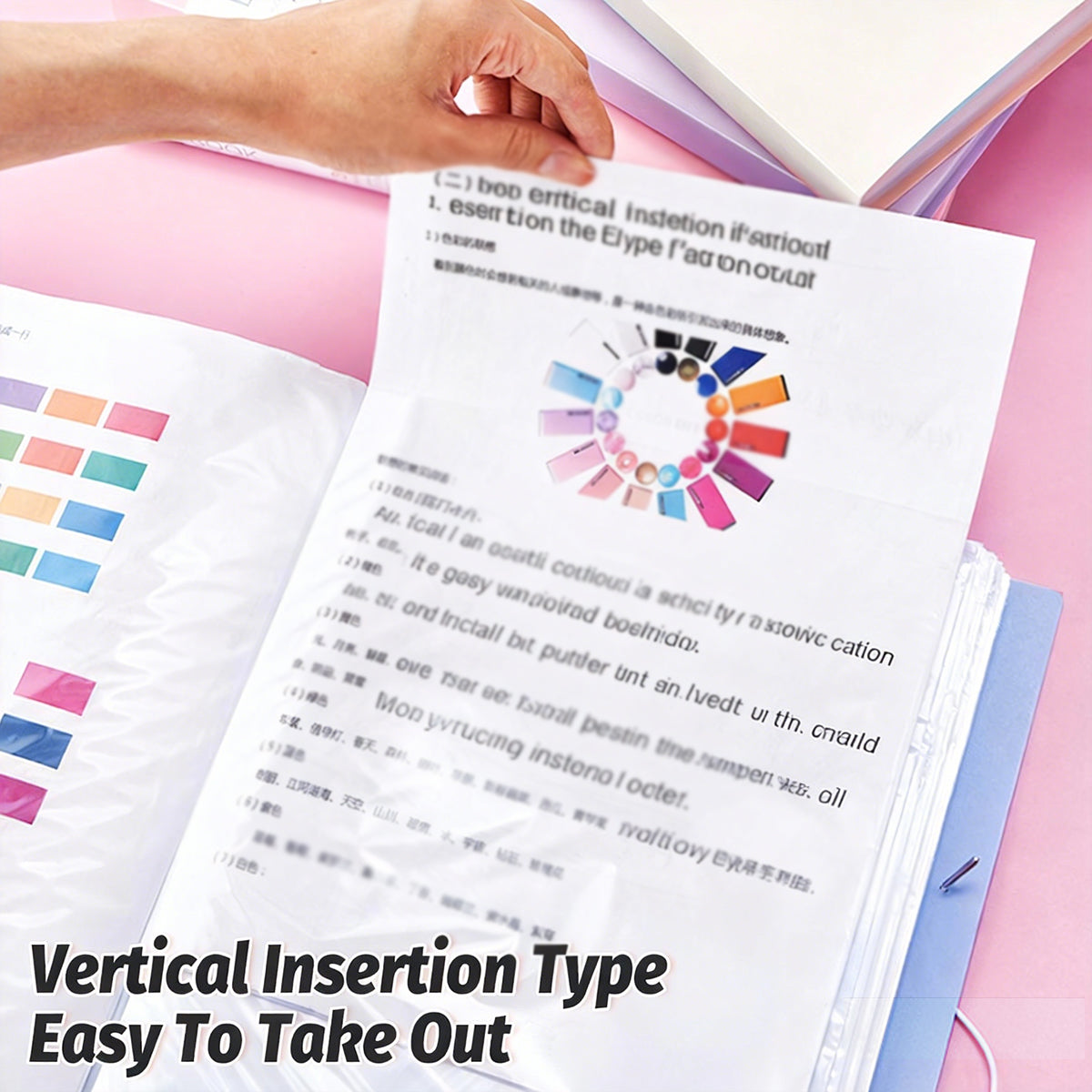 5 Pcs A4 Folder with 30 Clear Pockets for Office and School