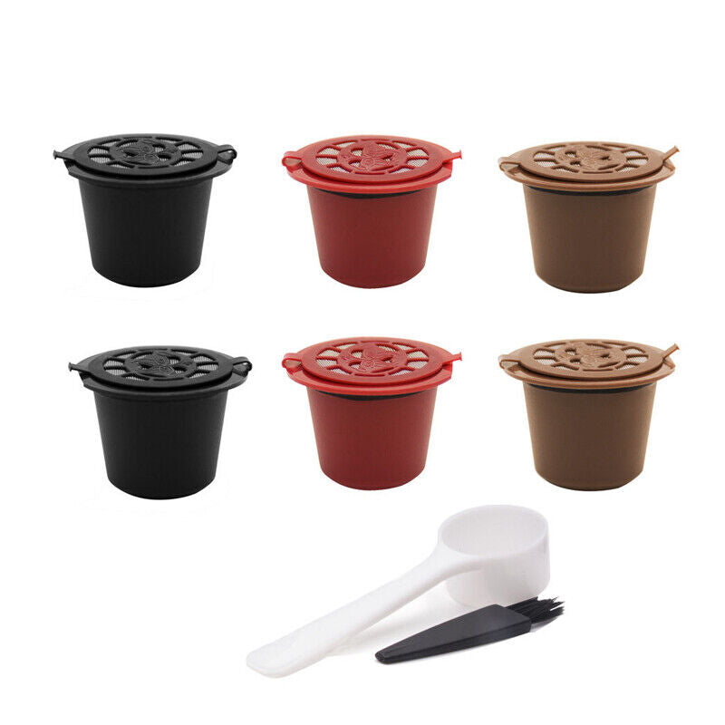 6pcs Refillable Reusable Coffee Pods for Nespresso