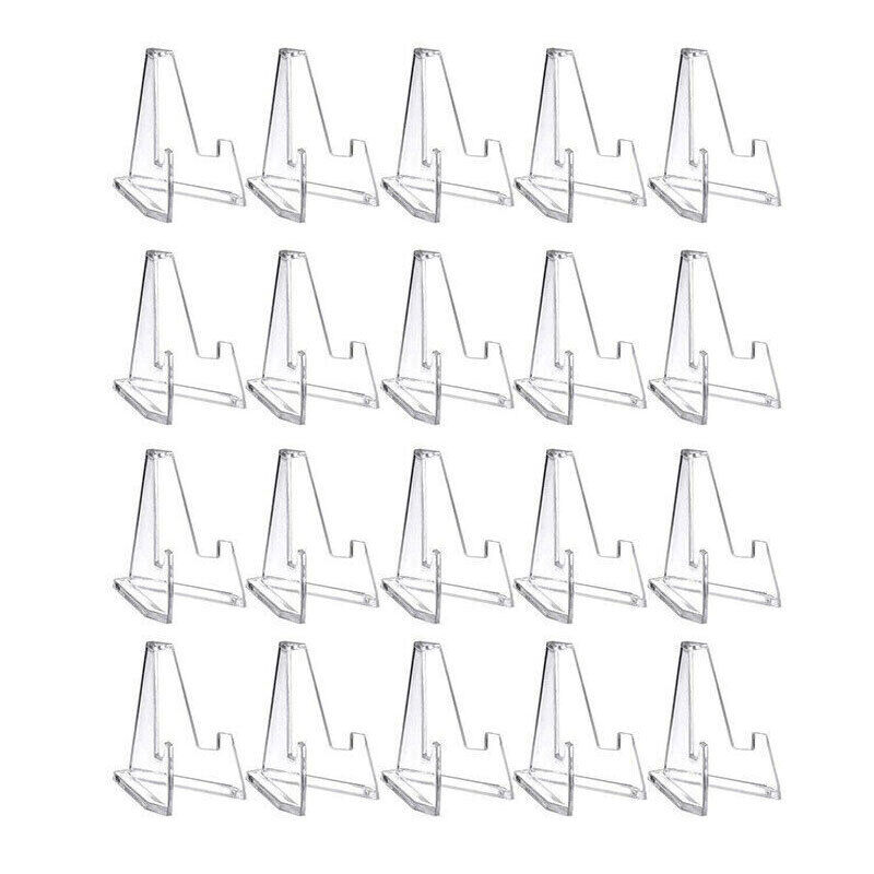 20 Pcs Acrylic Clear Display Stands Trading Cards