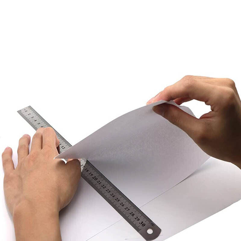 10cm 15cm 20cm Double Sided Stainless Steel Metal Ruler Rule Precision