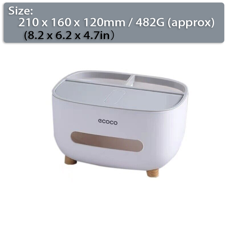 Tissue Box Cover with Storage for Home and Car