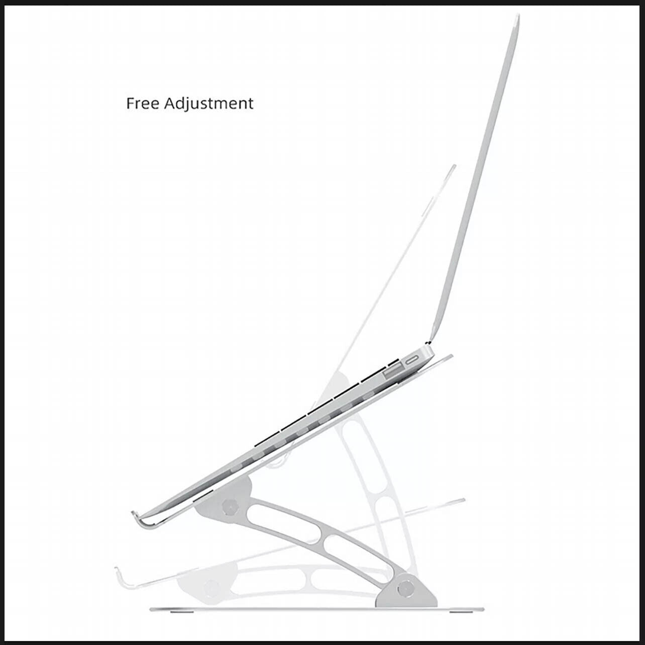 Adjustable Folding Laptop Stand with Ventilated Aluminium