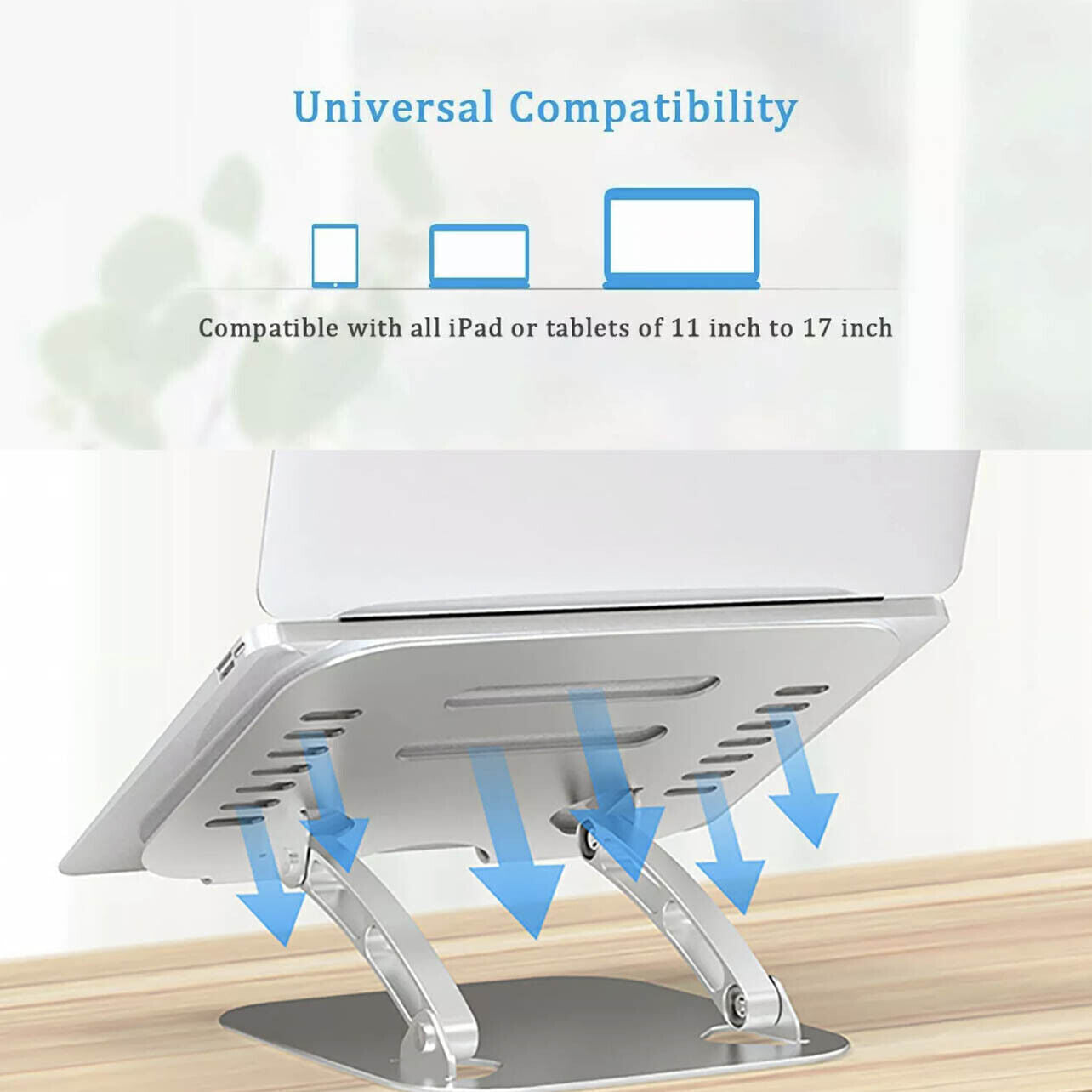 Adjustable Folding Laptop Stand with Ventilated Aluminium