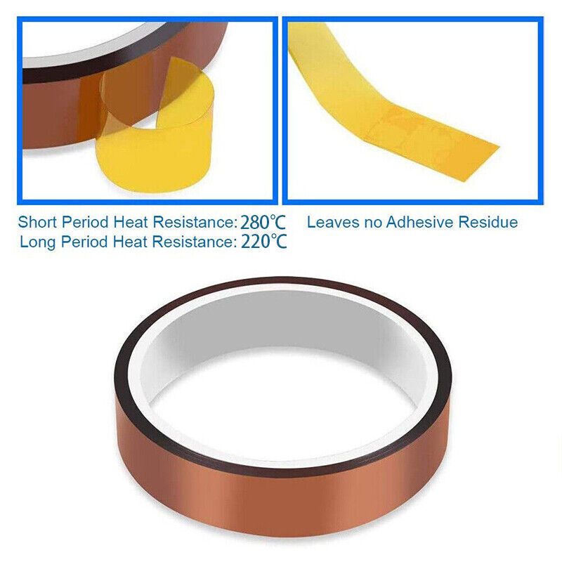 33M Kapton Tape Polyimide Heat Resistant High Temperature 5–25mm