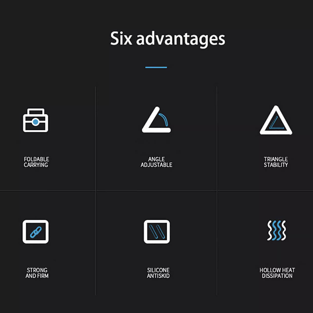 Adjustable Folding Laptop Stand with Ventilated Aluminium