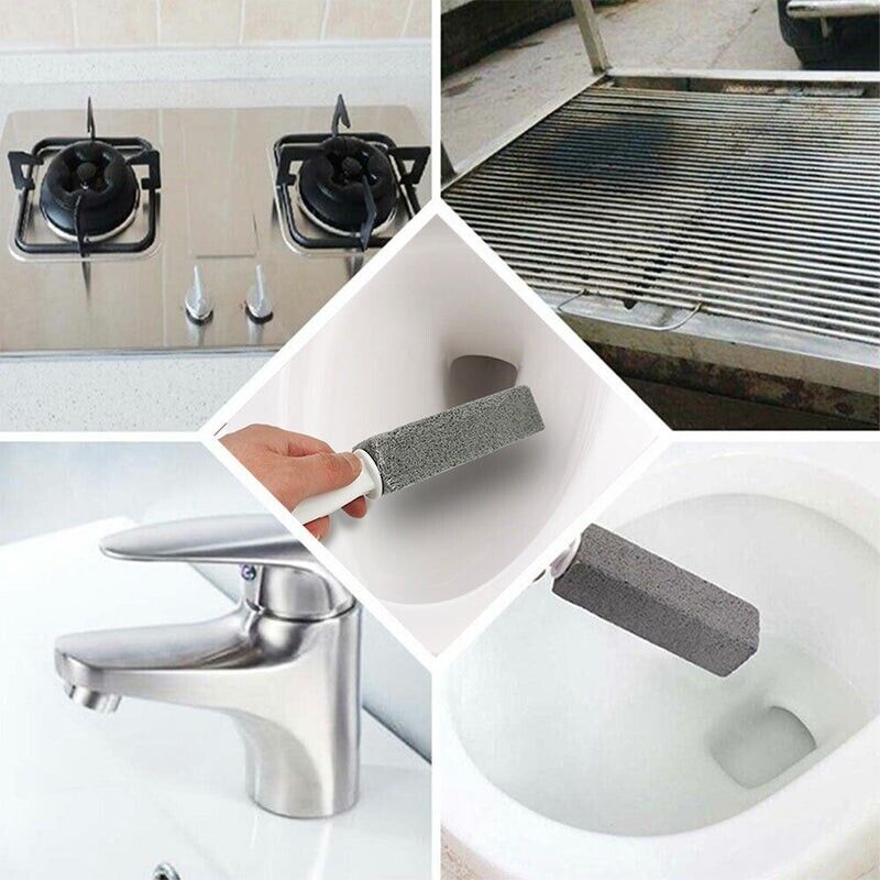 2 Pcs Pumice Stone Toilet Bowl Cleaner with Handle