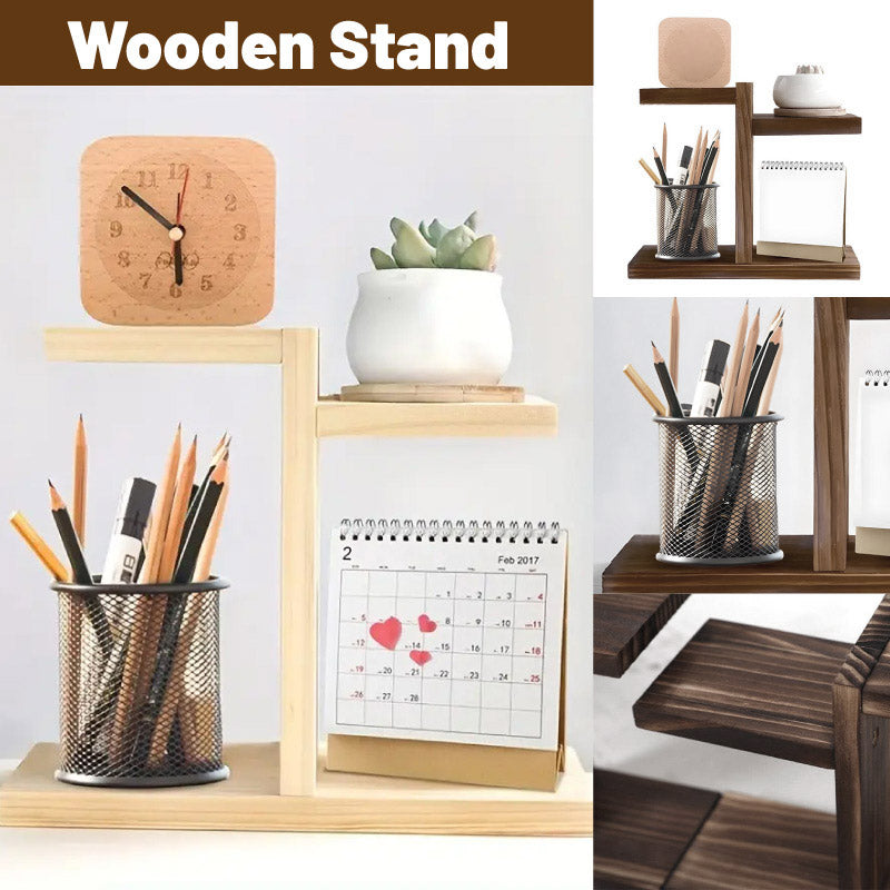 Solid Wood Desktop Storage Rack Multi-Layer Minimalist Stand