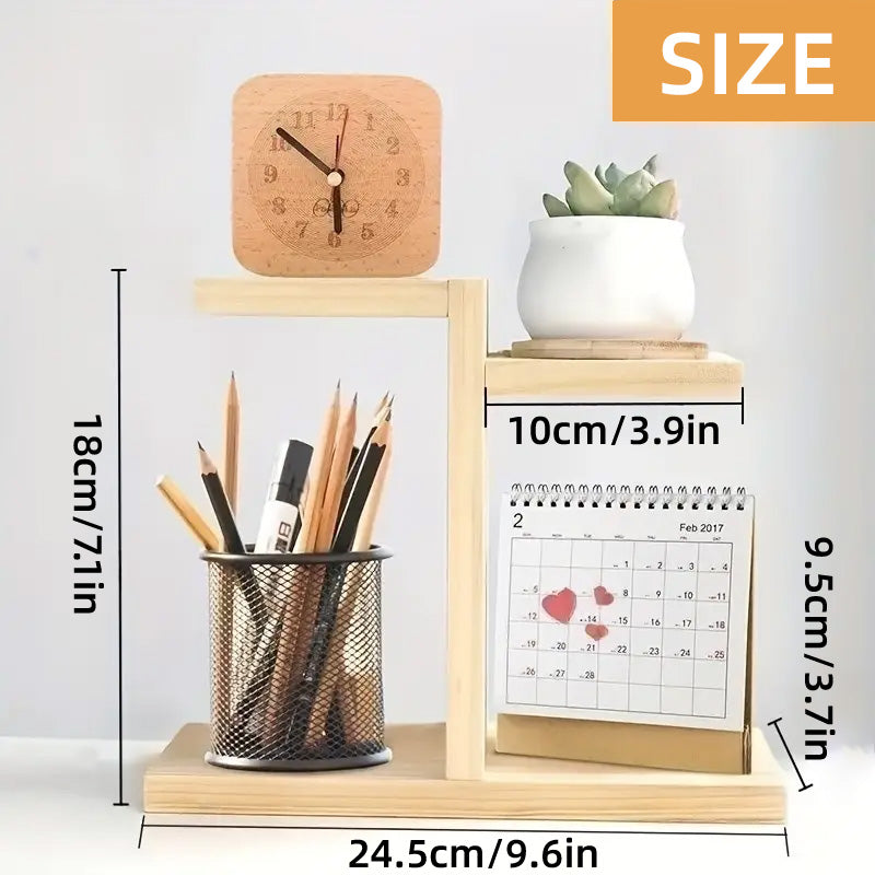 Solid Wood Desktop Storage Rack Multi-Layer Minimalist Stand