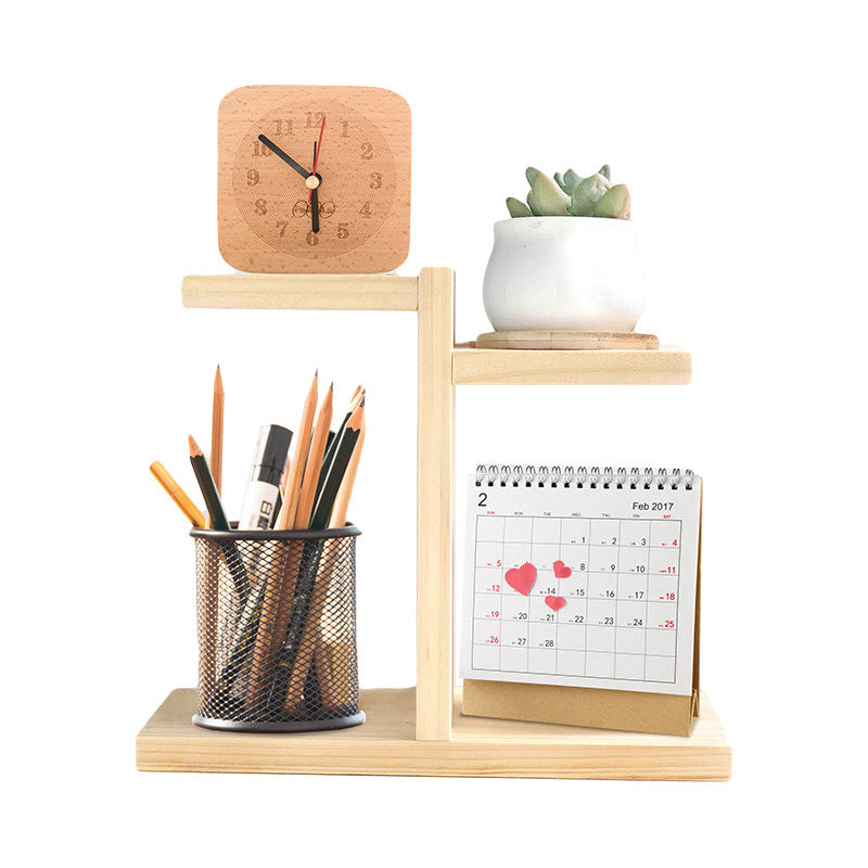 Solid Wood Desktop Storage Rack Multi-Layer Minimalist Stand