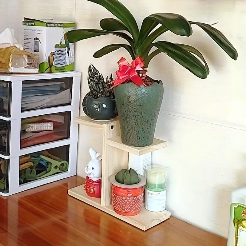 Solid Wood Desktop Storage Rack Multi-Layer Minimalist Stand