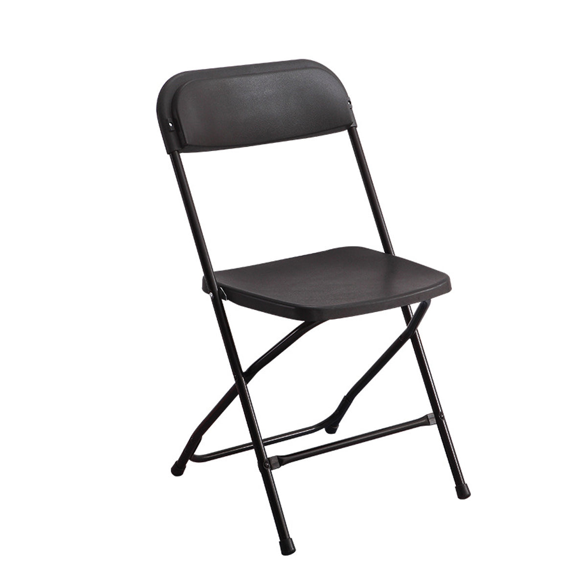 Folding Chair with Backrest Portable Metal Frame Seating for Indoor Outdoor