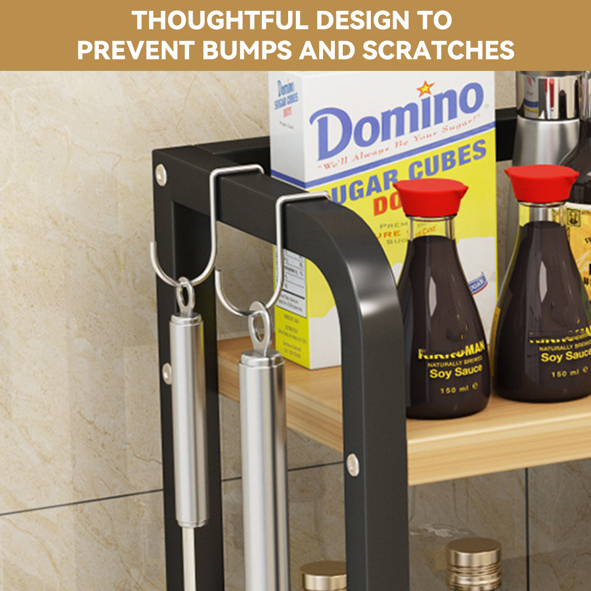 2-Tier Kitchen Storage Rack Countertop Organization