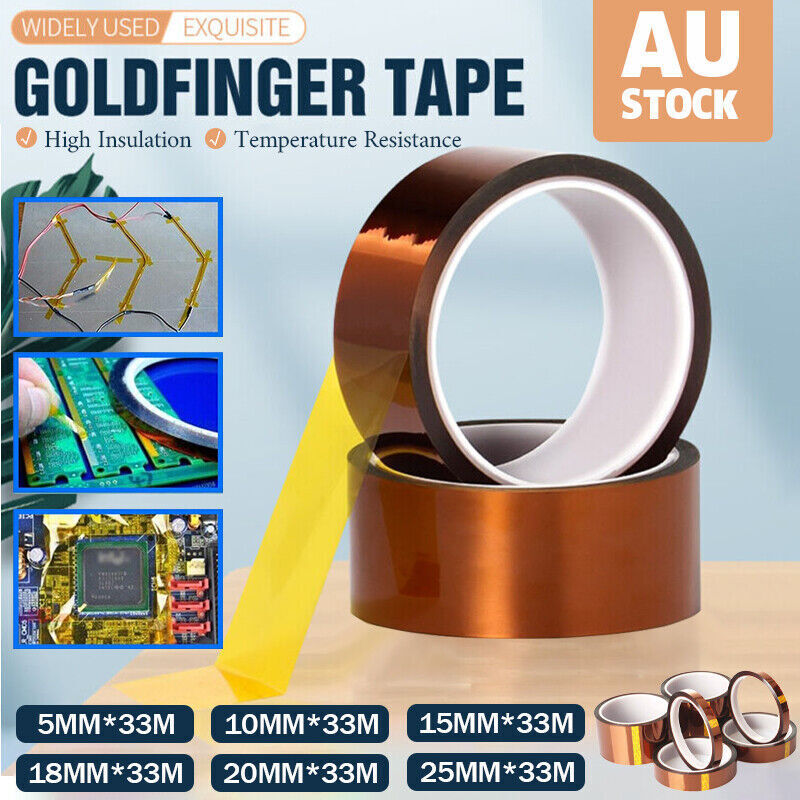 33M Kapton Tape Polyimide Heat Resistant High Temperature 5–25mm
