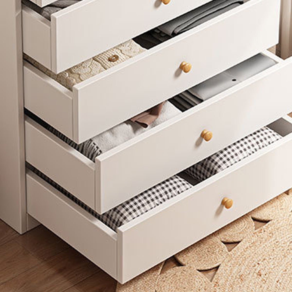 Multi-Layer Storage Cabinet with Drawers Space Saving