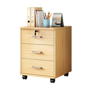 3-Drawer Rolling File Cabinet with Lock for Under-Desk Use