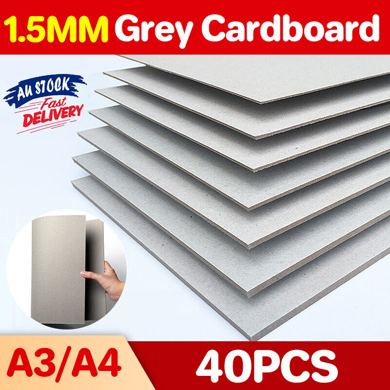 40 Pcs Greyboard Sheets A4 A3 Extra Thick 1.5mm Board
