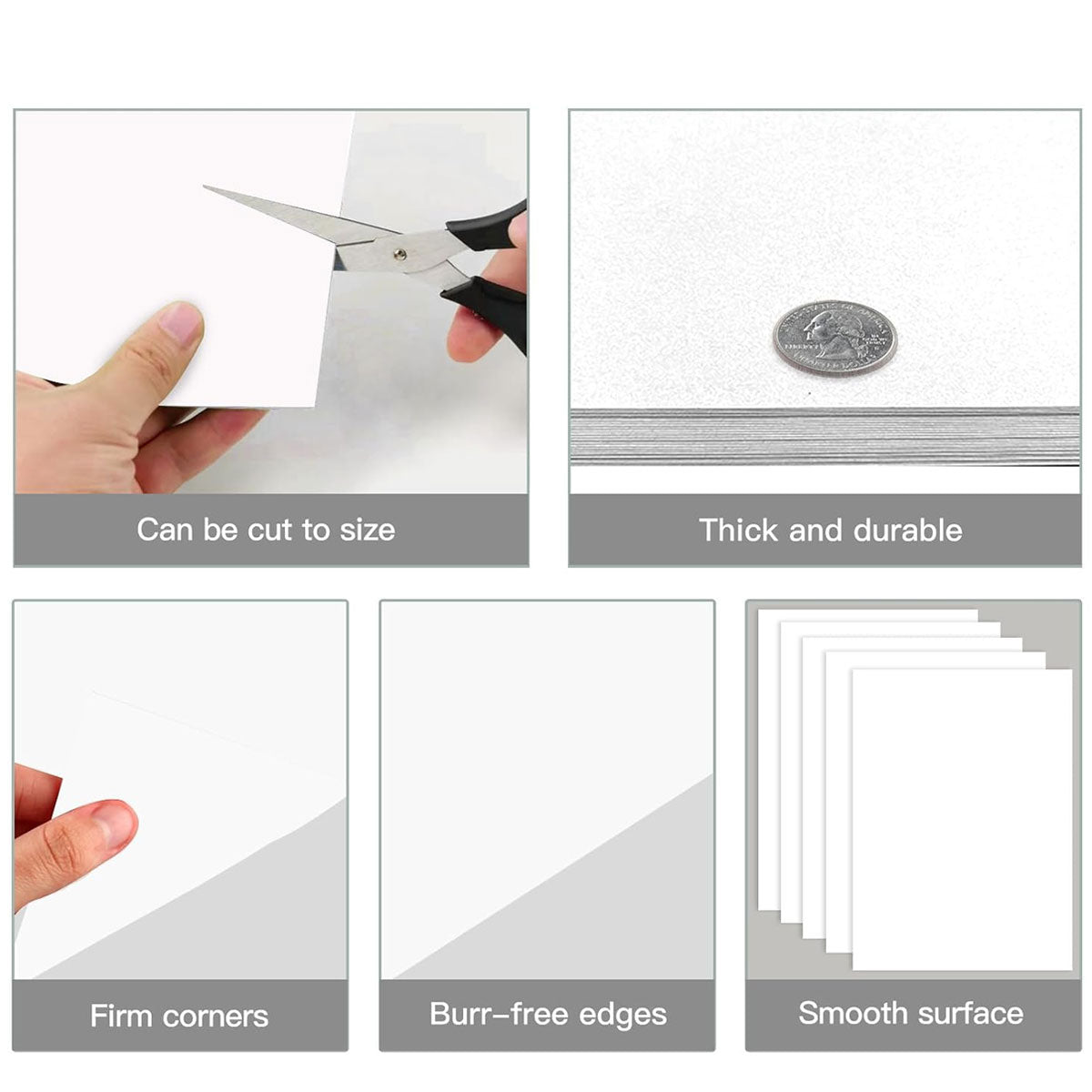 100 Pcs A4 White Card Sheets 200gsm Smooth Wood Pulp