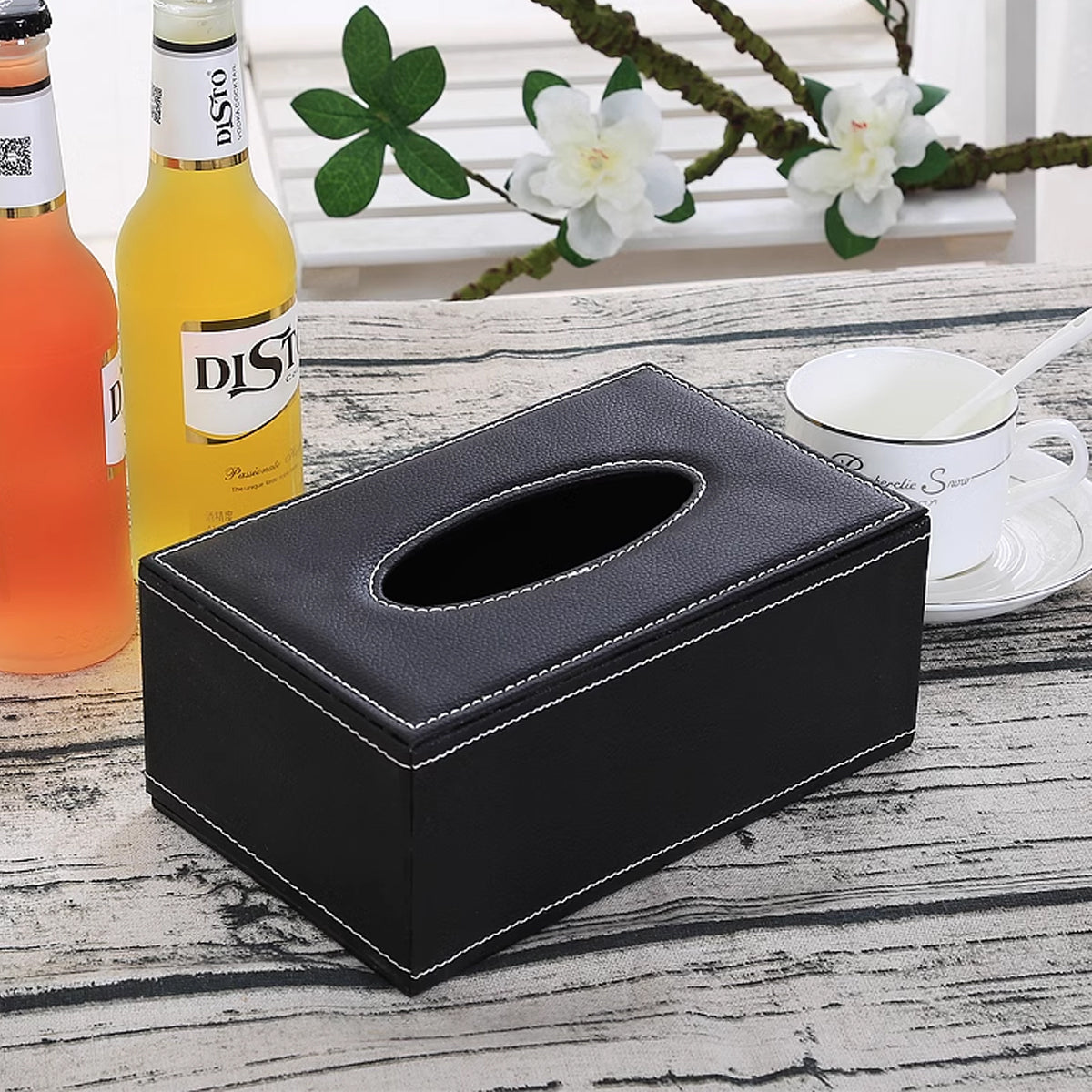 PU Leather Tissue Box Holder for Home Office