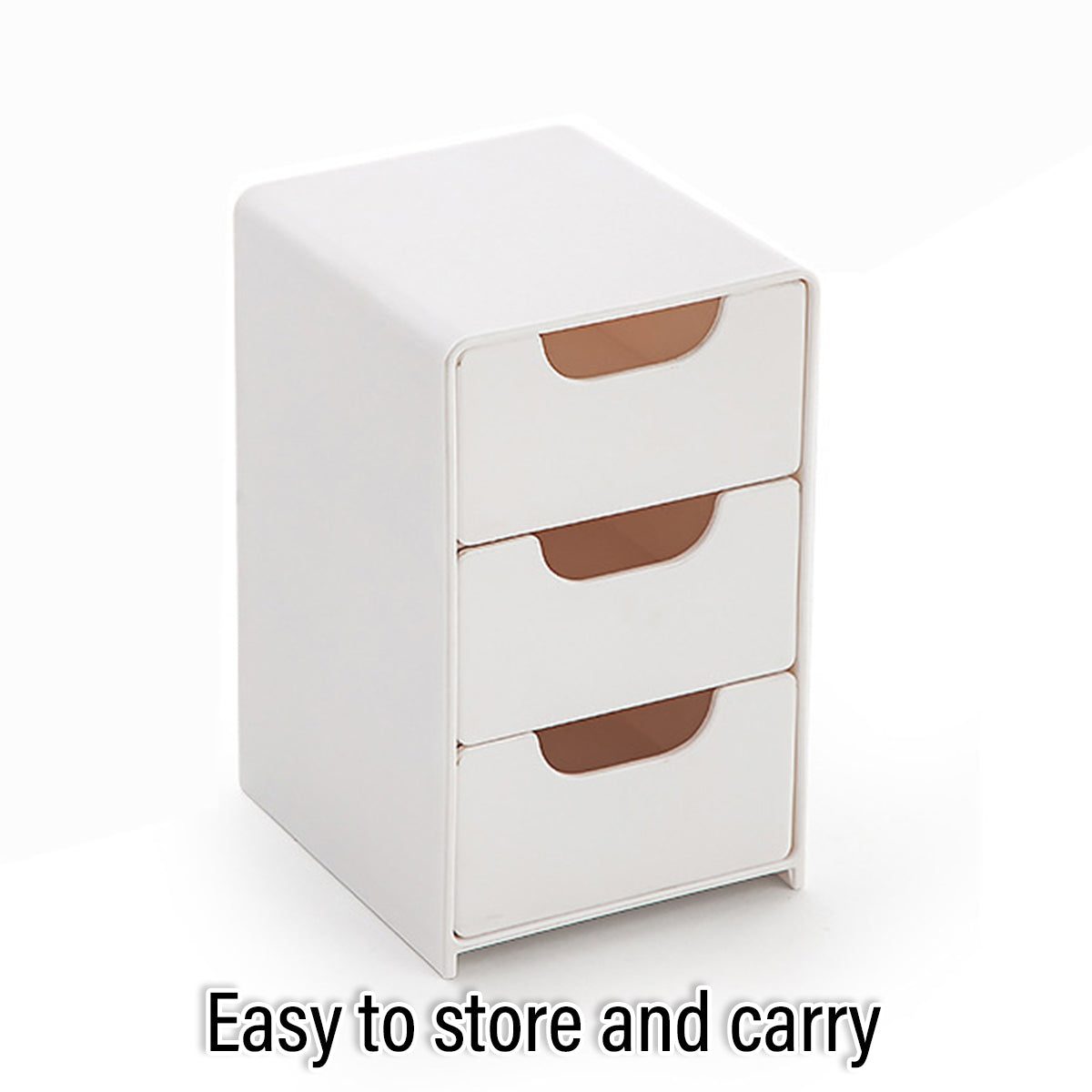 Mini Desktop Organiser Box 3-Layer Plastic Drawer Unit