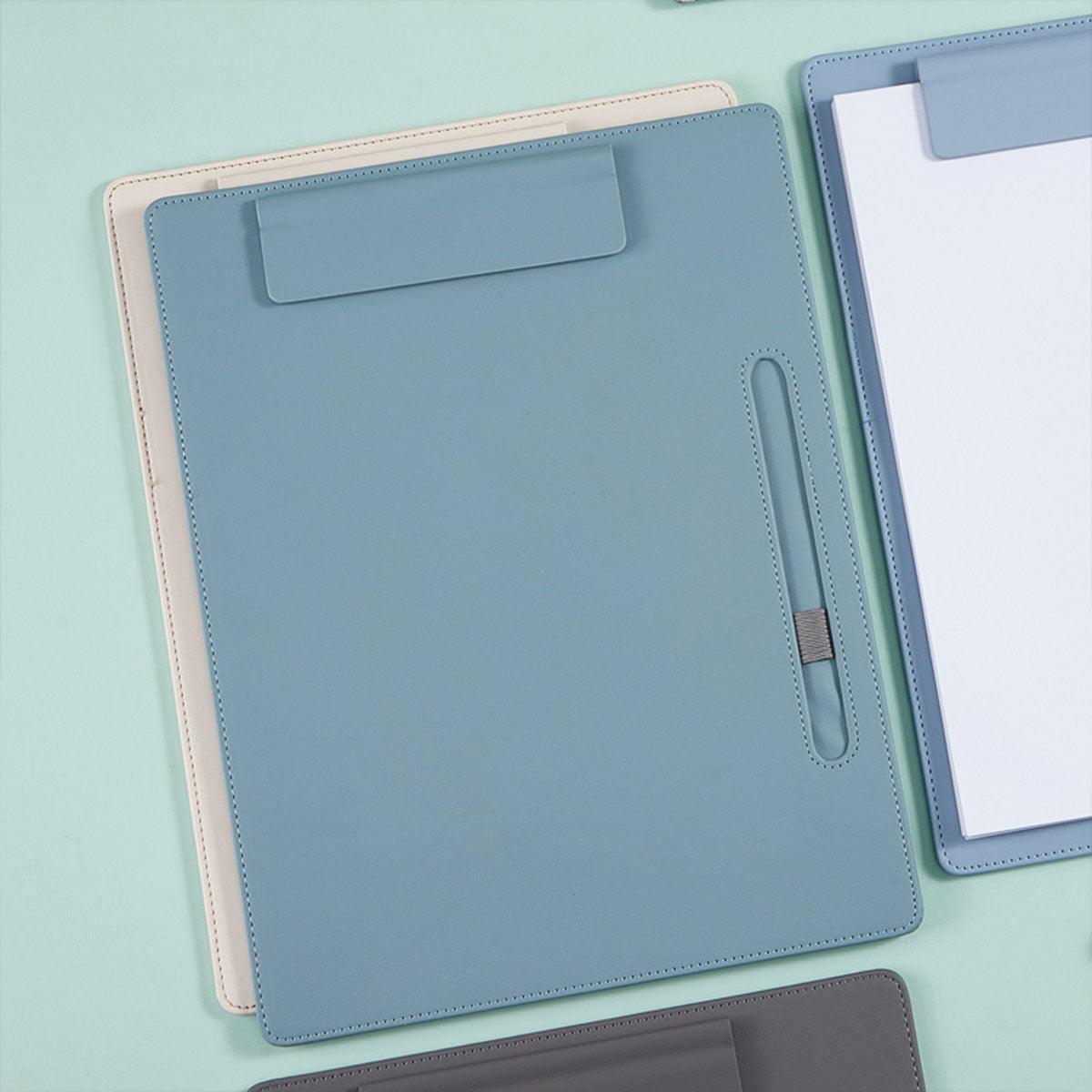 2 Pcs Conference File Holder Leather Board Clips