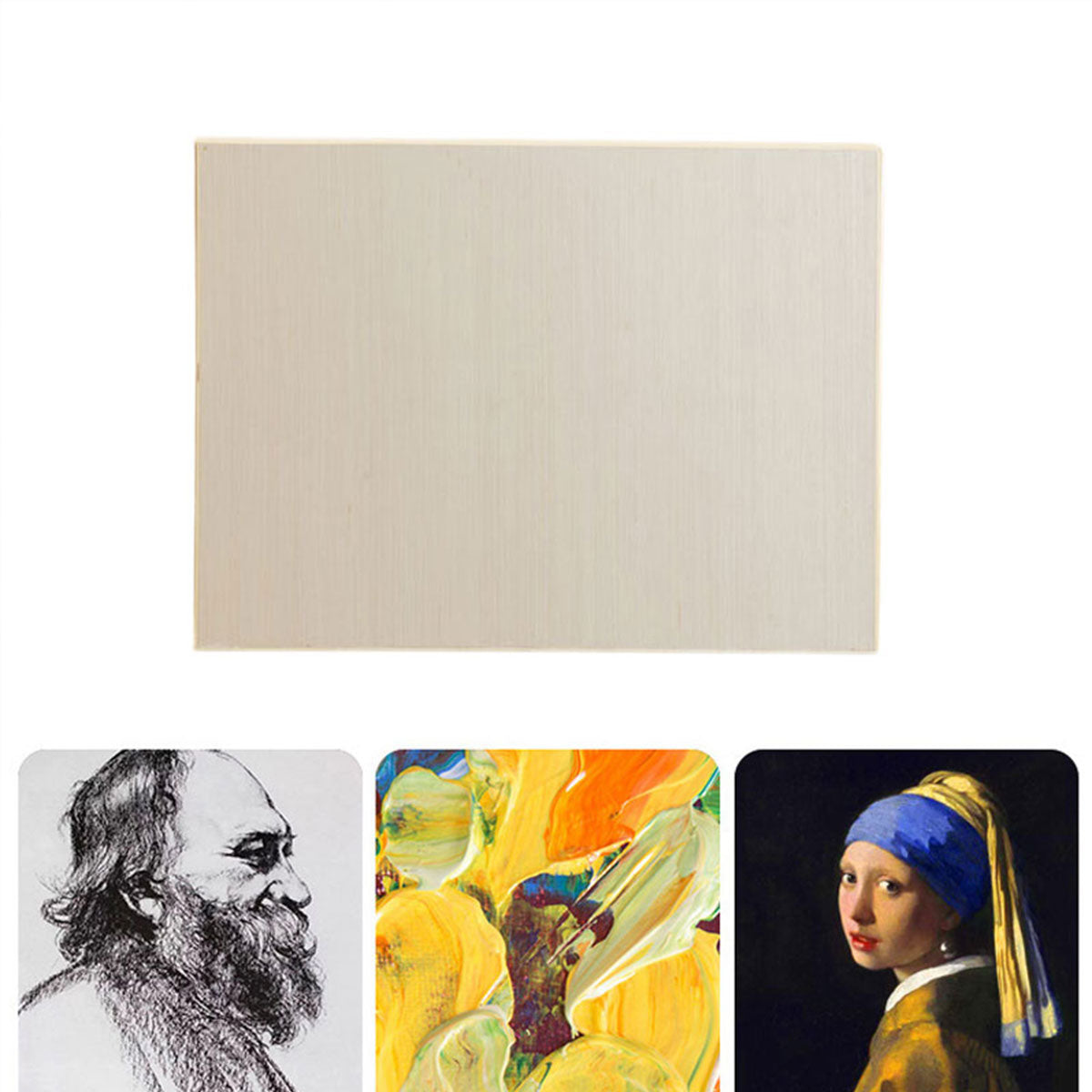 4 Pcs Wooden Drawing Board Set 30×45cm Hollow Poplar