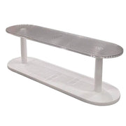 Two-Tier Desktop Organiser Plastic Shelf Transparent White