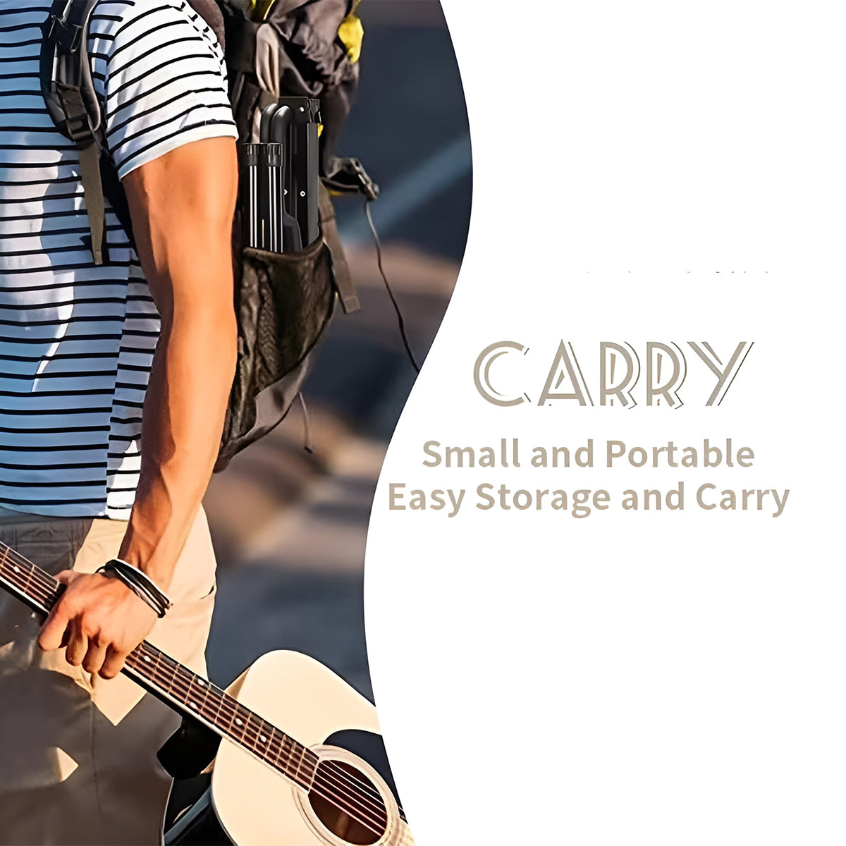 Folding Guitar Floor Stand Portable Holder with Anti-Slip Support