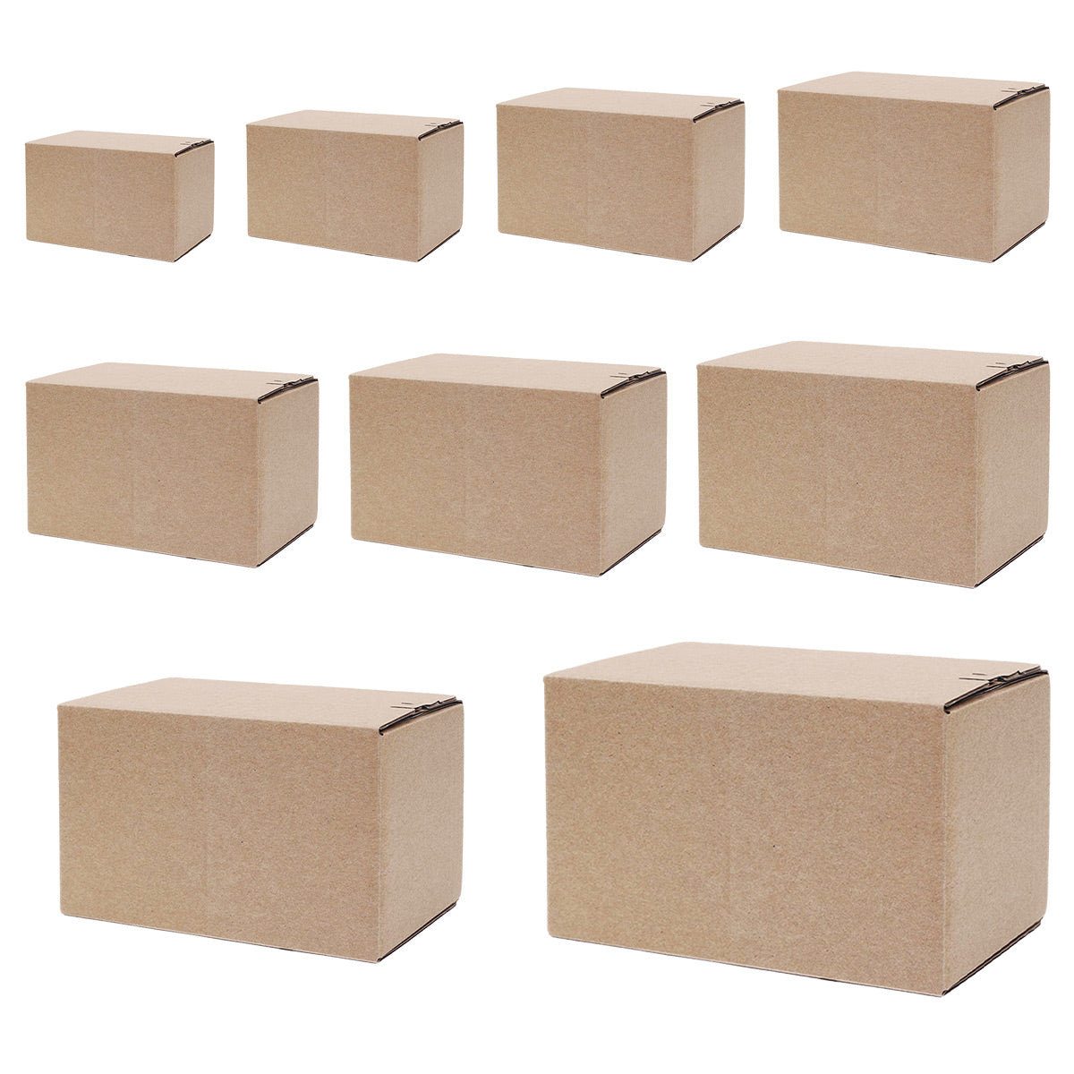 20 Pcs Zipper Carton Boxes Corrugated Cardboard Boxes for Storage Packing