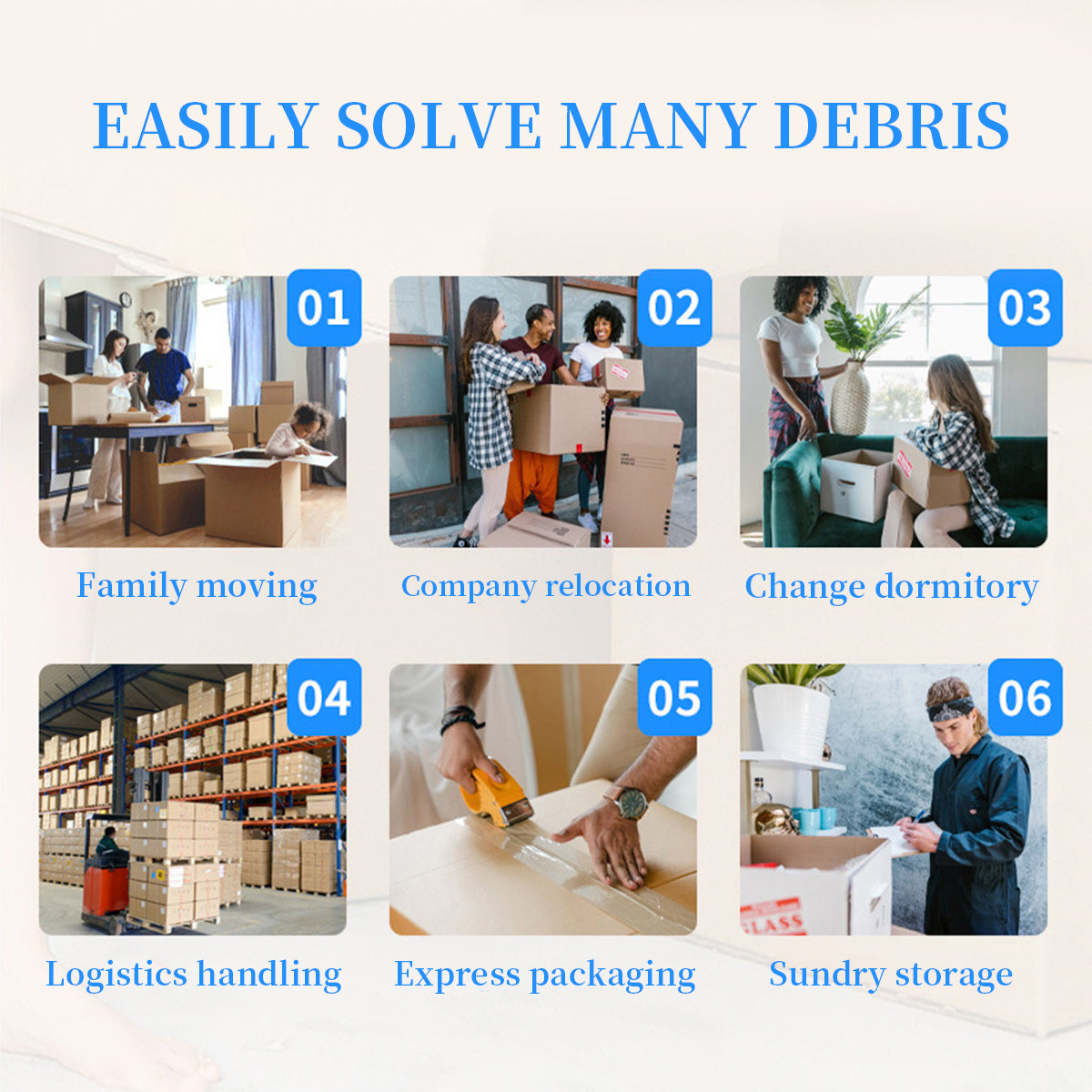 20 Pcs Zipper Carton Boxes Corrugated Cardboard Boxes for Storage Packing