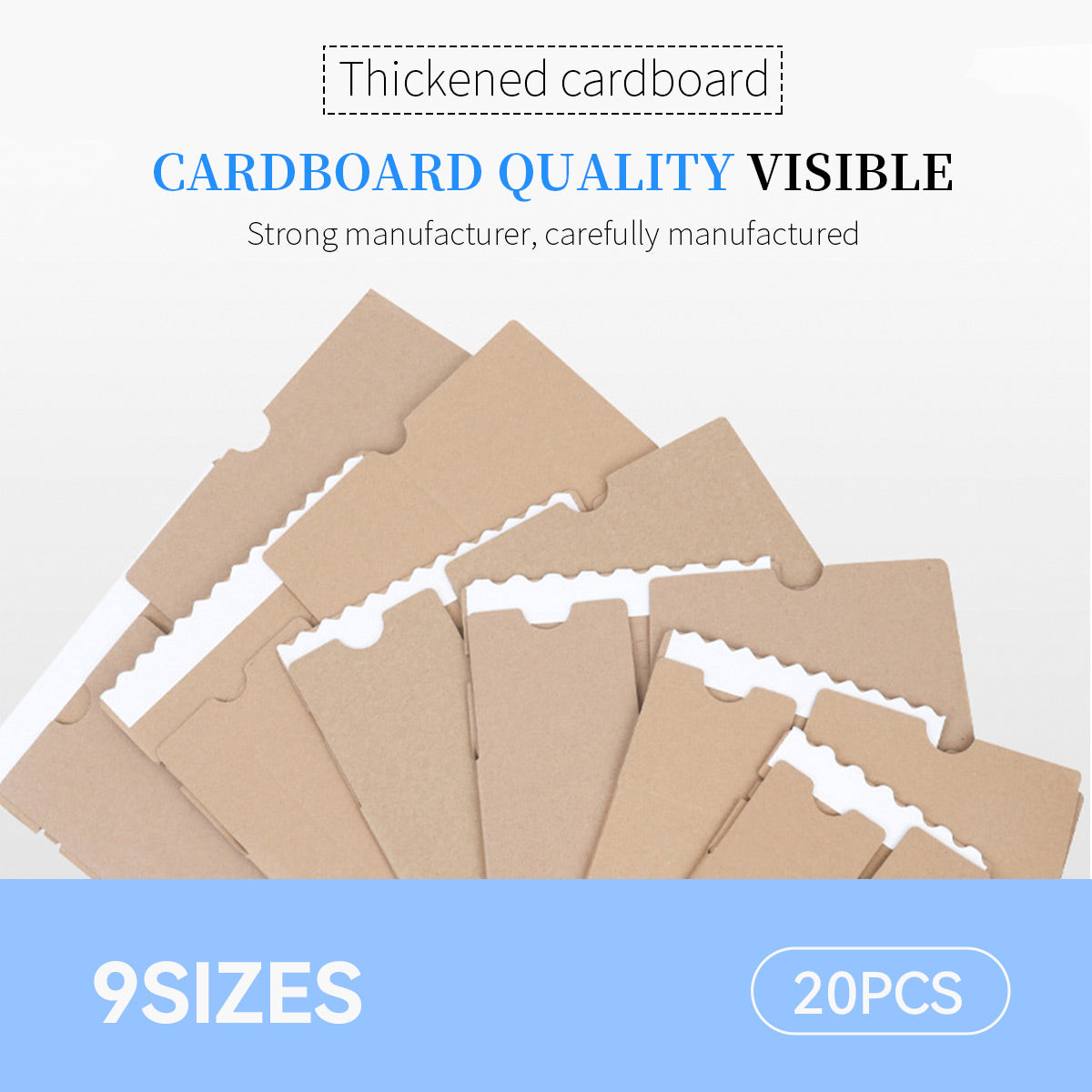 20 Pcs Zipper Carton Boxes Corrugated Cardboard Boxes for Storage Packing
